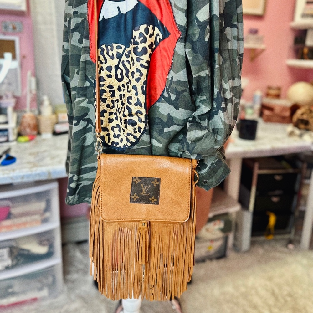 Boho LV vintage boutique crossbody bag